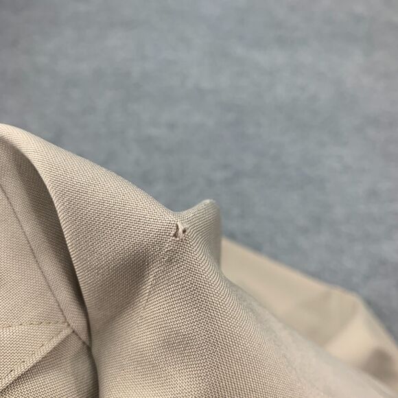 Cabelas Hunting Shirt Mens 16 1/2 Tan Full Zip Faux Button Long Sleeve Pockets - Picture 14 of 16